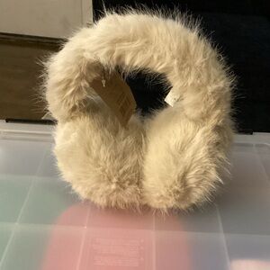 CC Boutique Cream Fluffy Earmuffs